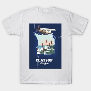 Clatsop County Oregon Map T-Shirt